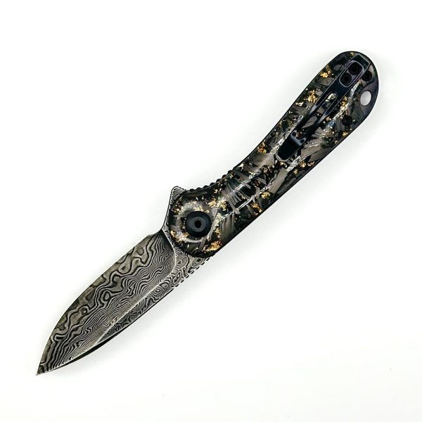 Spyderco Para 3 S45VN Black Metonboss Titanium Laser Engraved Backspacer CME