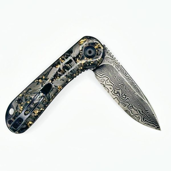 Spyderco Para 3 S45VN Black Metonboss Titanium Laser Engraved Backspacer CME