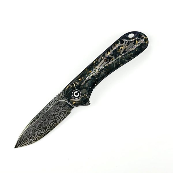 Spyderco Para 3 S45VN Black Metonboss Titanium Laser Engraved Backspacer CME